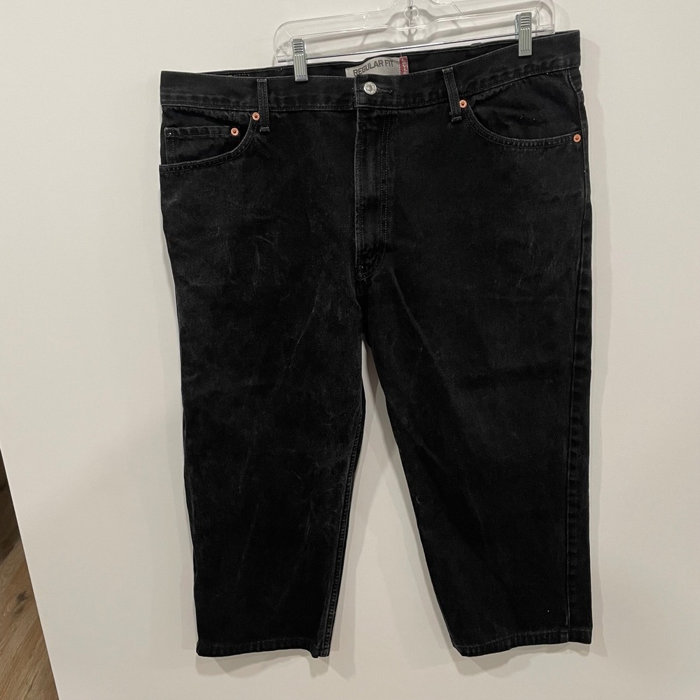 Vintage Levi‎ Strauss & Co 505 Regular Fit Black Jeans Men W42 L30